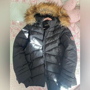 Steve Madden | Madden Girl Black Coat w/ Fur Hood